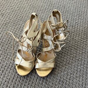 Sam Edelman Gold Strappy Sandals
